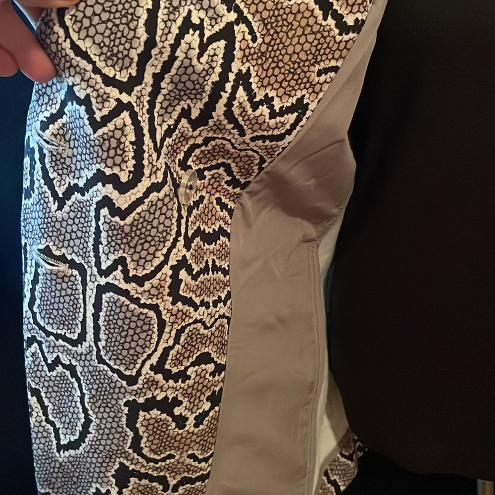 Six Button Double Breasted Knit Python Print Blaz… - image 7